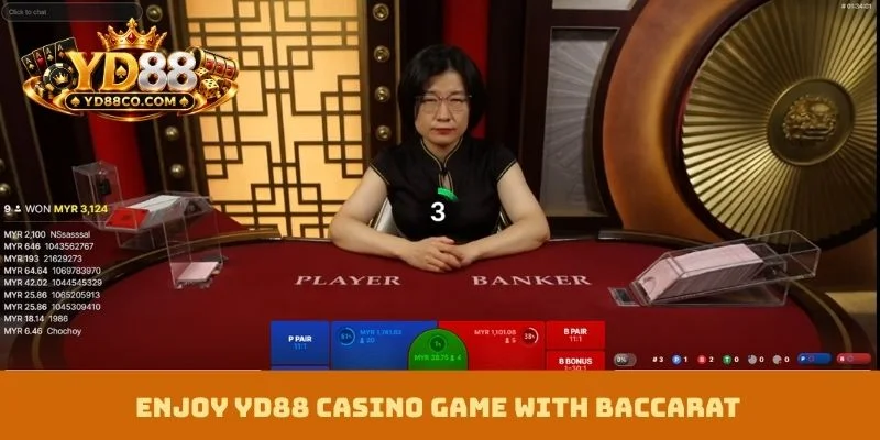 Enjoy YD88 casino game with Baccarat
