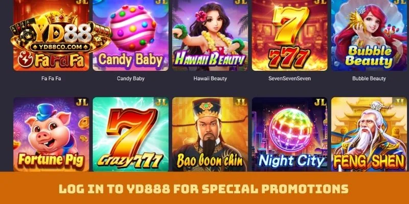 Log in to YD888 for special promotions